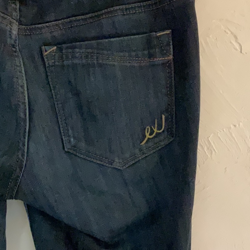 Express Stella Skinny Low Rise Jeans, Size 8R, Dark Blue Denim - Picture 8 of 11